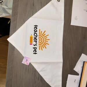 White Bandana with Teacher's Pet Design